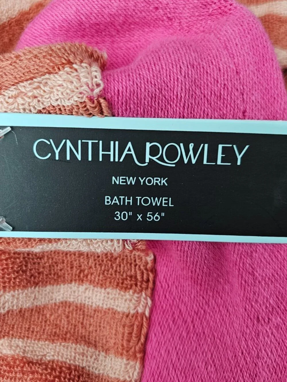 Cynthia Rowley New York Cotton Striped Bath Towel New 30